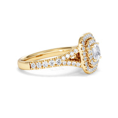Anastasia Diamond Halo Engagement Ring in 18K Gold 1.30ct G/VS2