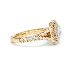Anastasia Diamond Halo Engagement Ring in 18K Gold 1.30ct G/VS2