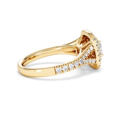 Anastasia Diamond Halo Engagement Ring in 18K Gold 1.30ct G/VS2