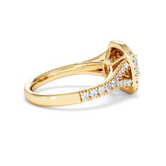 Anastasia Diamond Halo Engagement Ring in 18K Gold 1.30ct G/VS2