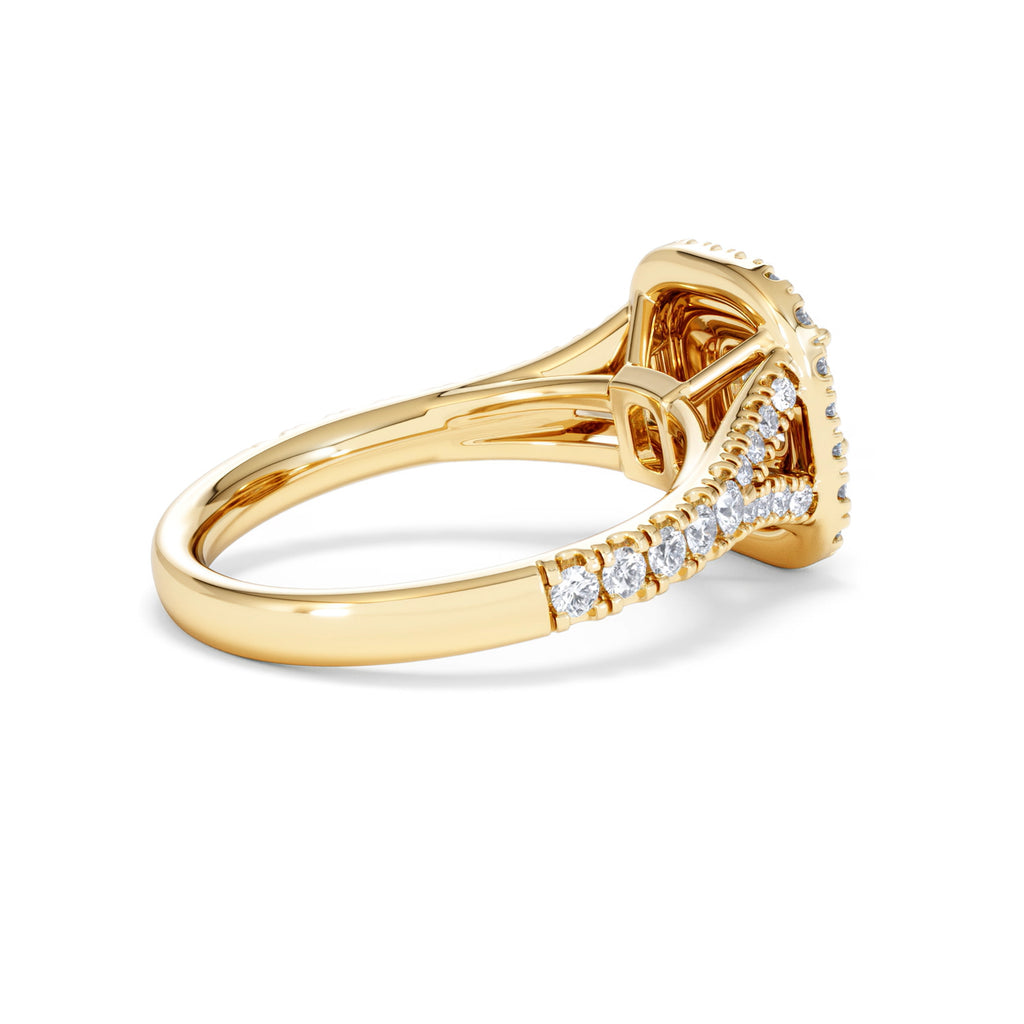 Anastasia Diamond Halo Engagement Ring in 18K Gold 1.30ct G/VS2