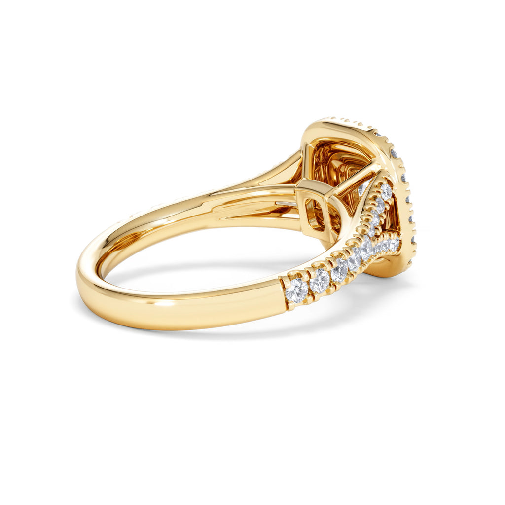 Anastasia Diamond Halo Engagement Ring in 18K Gold 1.30ct G/VS2