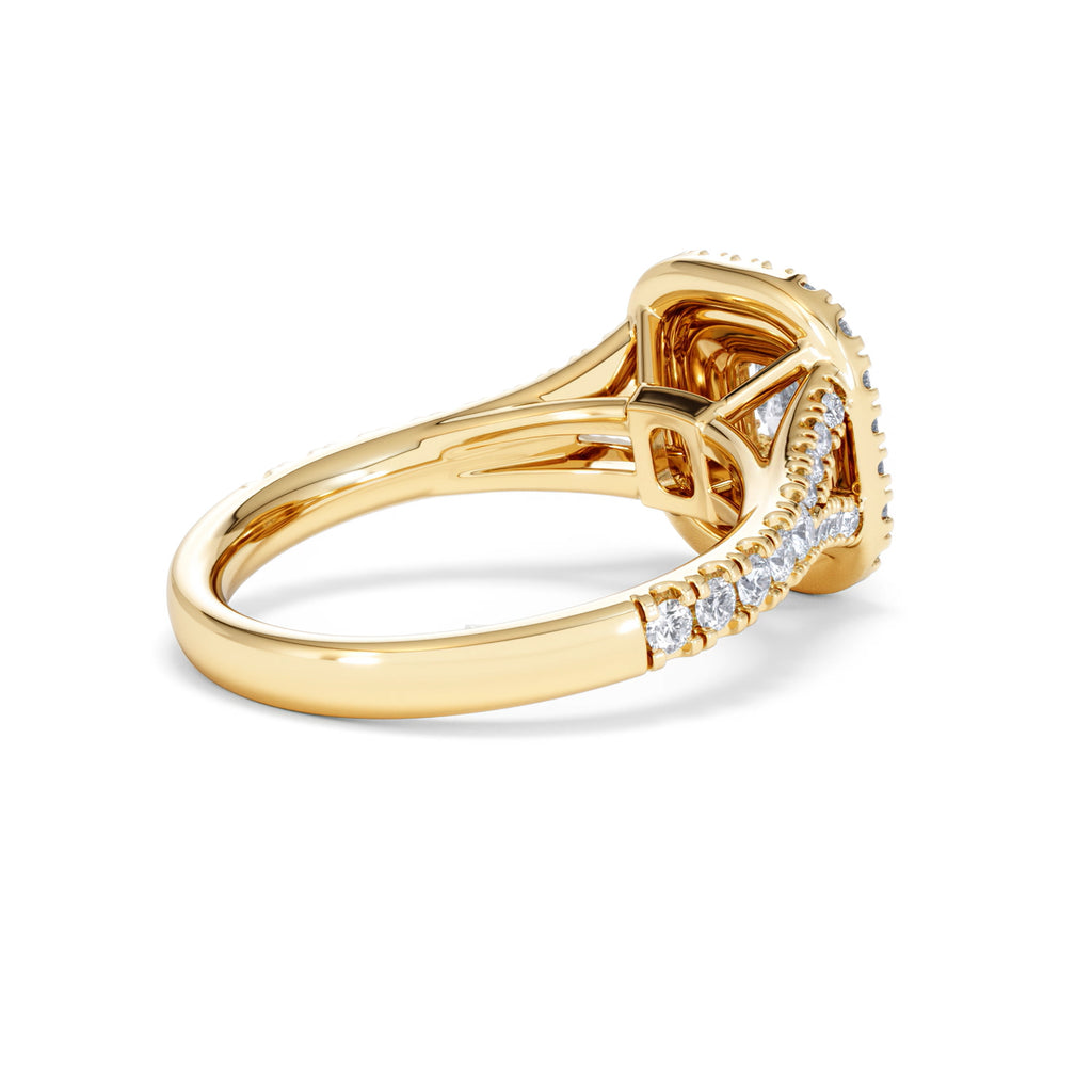 Anastasia Diamond Halo Engagement Ring in 18K Gold 1.30ct G/VS2