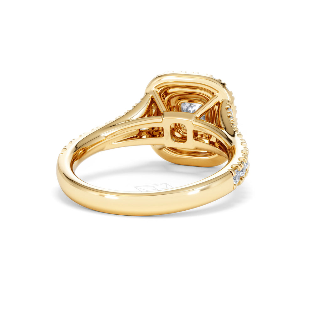 Anastasia Diamond Halo Engagement Ring in 18K Gold 1.30ct G/VS2