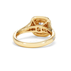 Anastasia Lab Diamond Halo Engagement Ring in 18K Gold 1.30ct F/VS1