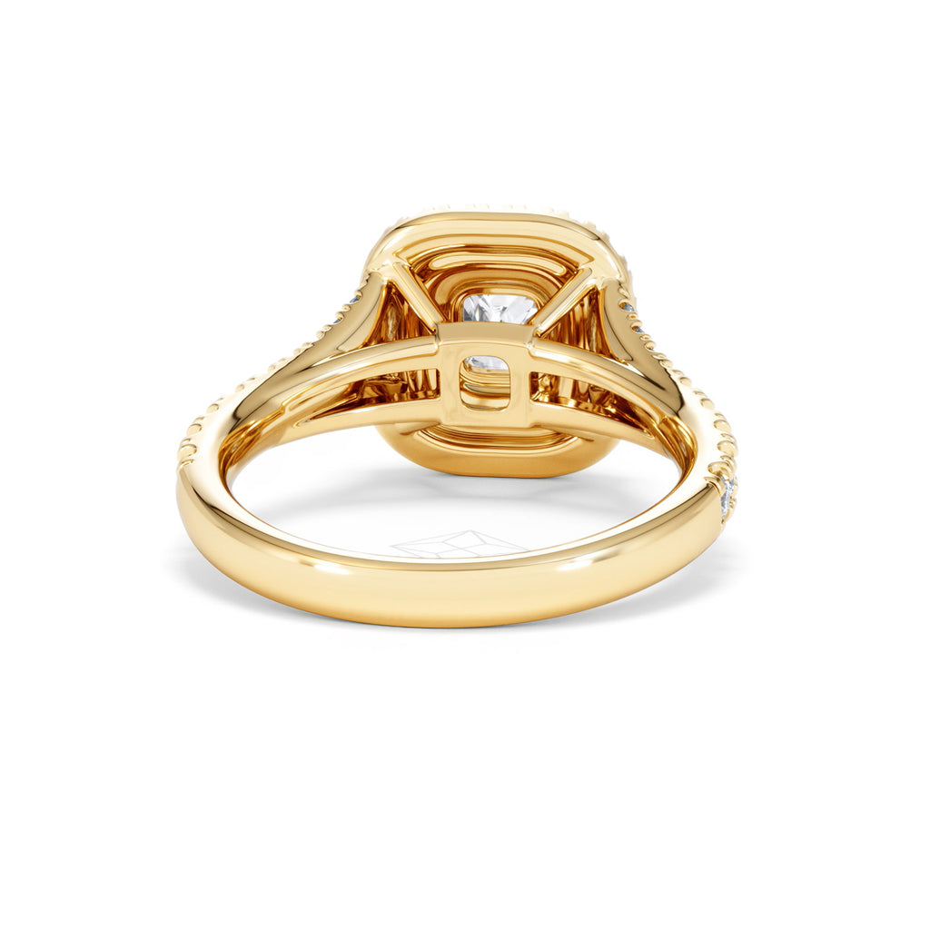 Anastasia Diamond Halo Engagement Ring in 18K Gold 1.30ct G/VS2