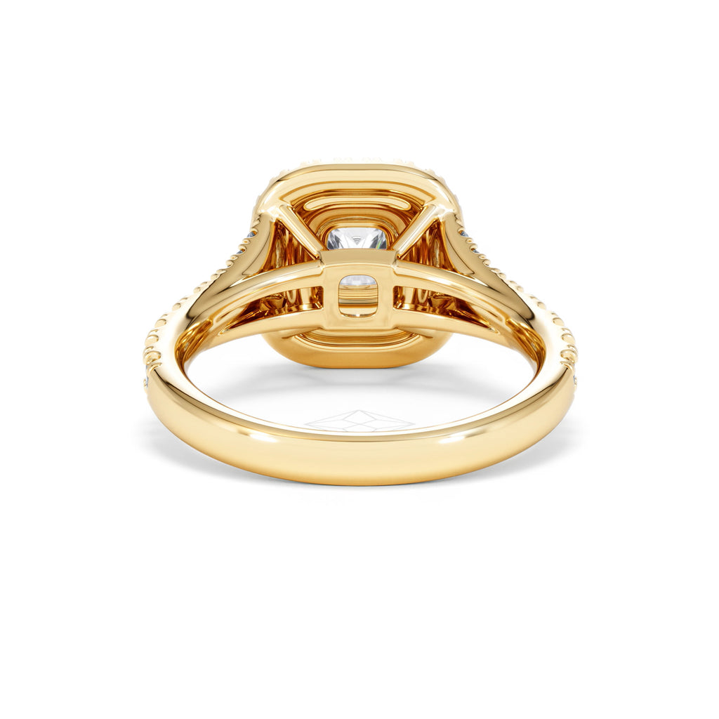 Anastasia Diamond Halo Engagement Ring in 18K Gold 1.30ct G/VS2