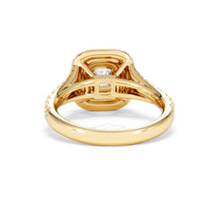 Anastasia Diamond Halo Engagement Ring in 18K Gold 1.30ct G/VS2