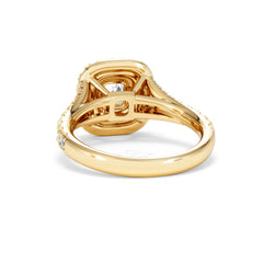 Anastasia Diamond Halo Engagement Ring in 18K Gold 1.30ct G/VS2