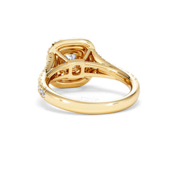 Anastasia Diamond Halo Engagement Ring in 18K Gold 1.30ct G/VS2