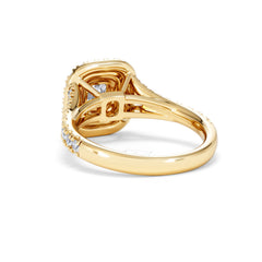 Anastasia Diamond Halo Engagement Ring in 18K Gold 1.30ct G/VS2
