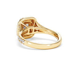 Anastasia Diamond Halo Engagement Ring in 18K Gold 1.30ct G/VS2
