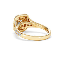 Anastasia Diamond Halo Engagement Ring in 18K Gold 1.30ct G/VS2