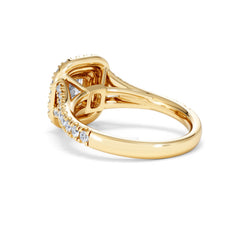 Anastasia Diamond Halo Engagement Ring in 18K Gold 1.30ct G/VS2
