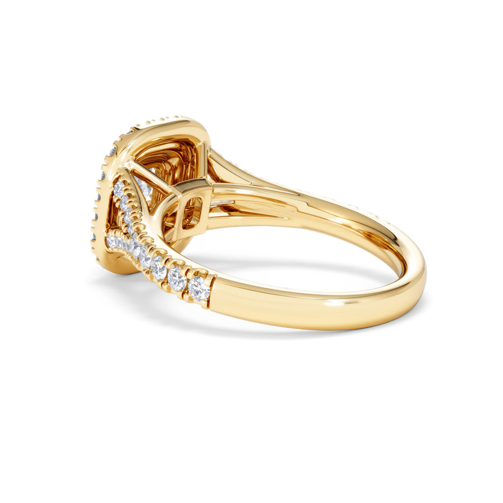 Anastasia Diamond Halo Engagement Ring in 18K Gold 1.30ct G/VS2