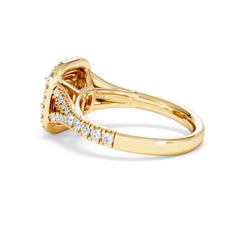 Anastasia Diamond Halo Engagement Ring in 18K Gold 1.30ct G/VS2