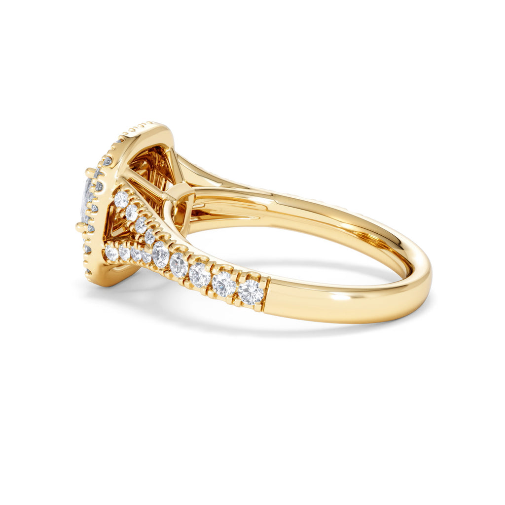 Anastasia Diamond Halo Engagement Ring in 18K Gold 1.30ct G/VS2
