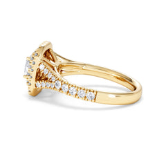 Anastasia Lab Diamond Halo Engagement Ring in 18K Gold 1.30ct F/VS1