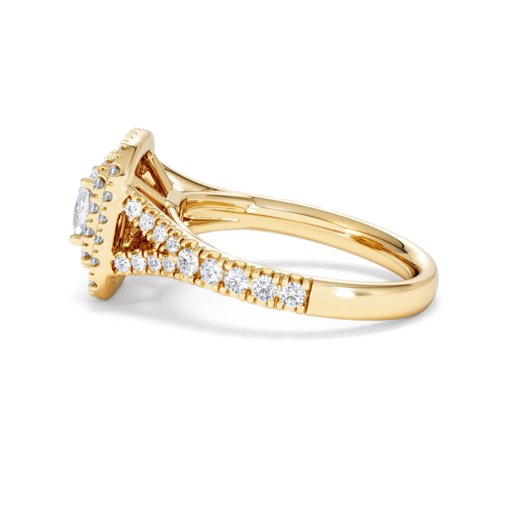 Anastasia Diamond Halo Engagement Ring in 18K Gold 1.30ct G/VS2