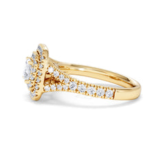 Anastasia Diamond Halo Engagement Ring in 18K Gold 1.30ct G/VS2