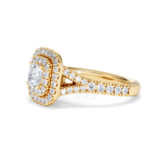 Anastasia Diamond Halo Engagement Ring in 18K Gold 1.30ct G/VS2