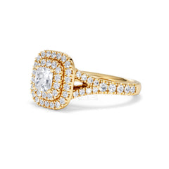 Anastasia Diamond Halo Engagement Ring in 18K Gold 1.30ct G/VS2