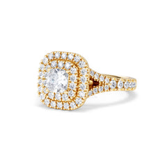 Anastasia Diamond Halo Engagement Ring in 18K Gold 1.30ct G/VS2