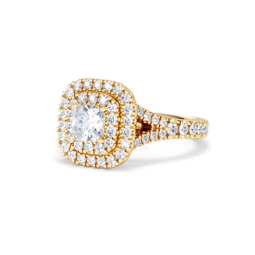 Anastasia Lab Diamond Halo Engagement Ring in 18K Gold 1.30ct F/VS1