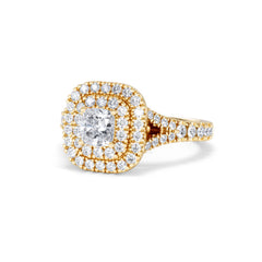 Anastasia Diamond Halo Engagement Ring in 18K Gold 1.30ct G/VS2