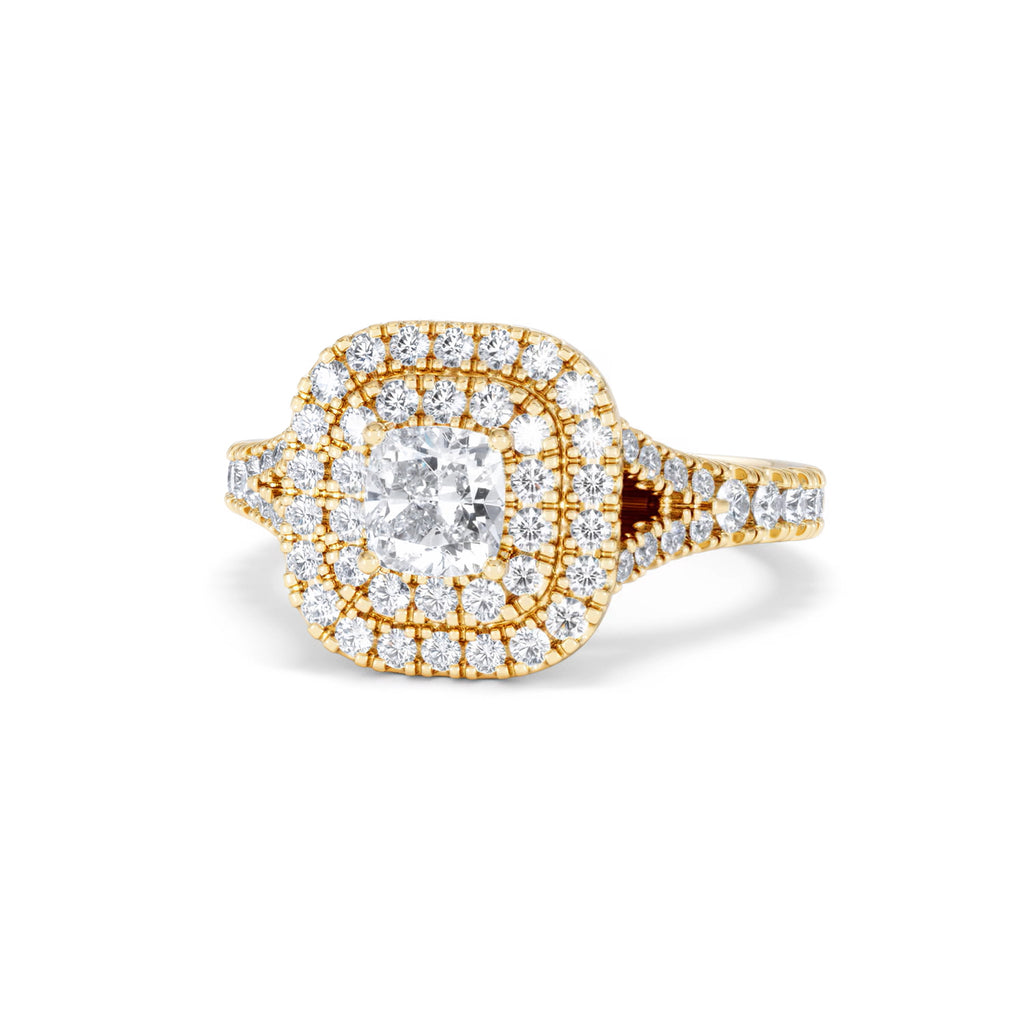 Anastasia Lab Diamond Halo Engagement Ring in 18K Gold 1.30ct F/VS1