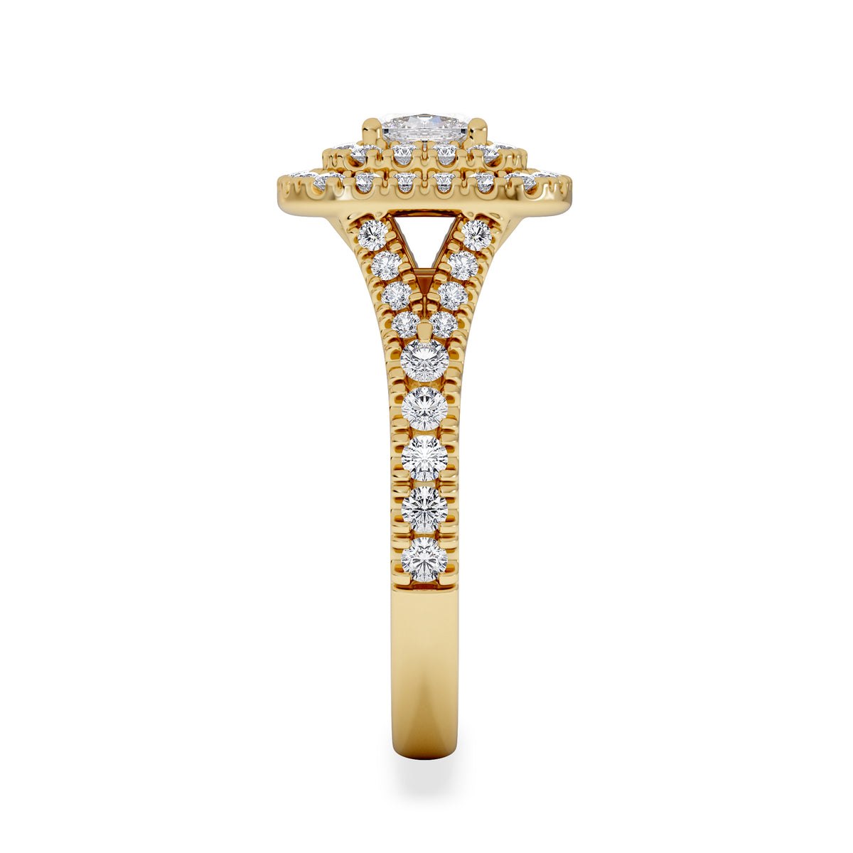 Anastasia Lab Diamond Halo Engagement Ring in 18K Gold 1.30ct F/VS1