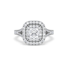 Anastasia GIA Diamond Halo Engagement Ring in Platinum 1.45ct G/VS2