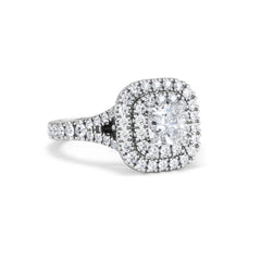 Anastasia GIA Diamond Halo Engagement Ring in Platinum 1.45ct G/VS2