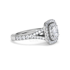 Anastasia GIA Diamond Halo Engagement Ring in Platinum 1.45ct G/VS2