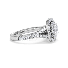 Anastasia GIA Diamond Halo Engagement Ring in Platinum 1.45ct G/VS2