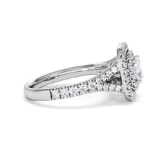 Anastasia GIA Diamond Halo Engagement Ring in Platinum 1.45ct G/VS2