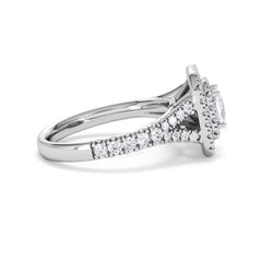 Anastasia GIA Diamond Halo Engagement Ring in Platinum 1.45ct G/VS2