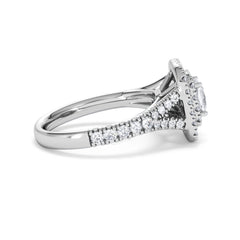 Anastasia GIA Diamond Halo Engagement Ring in Platinum 1.45ct G/VS2