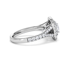 Anastasia GIA Diamond Halo Engagement Ring in Platinum 1.45ct G/VS2