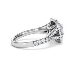 Anastasia GIA Diamond Halo Engagement Ring in Platinum 1.45ct G/VS2
