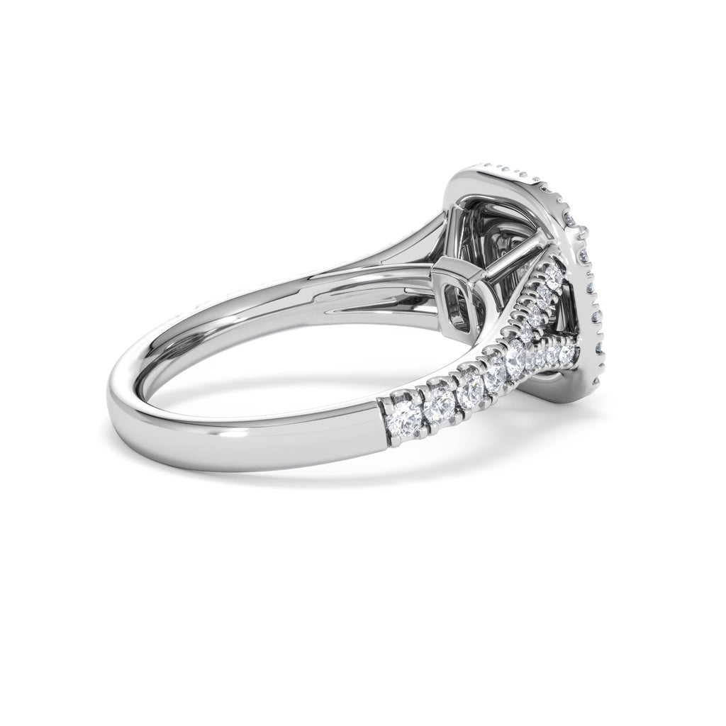 Anastasia GIA Diamond Halo Engagement Ring in Platinum 1.45ct G/VS2