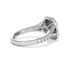 Anastasia GIA Diamond Halo Engagement Ring in Platinum 1.45ct G/VS2