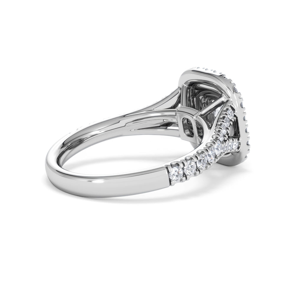 Anastasia GIA Diamond Halo Engagement Ring in Platinum 1.45ct G/VS2