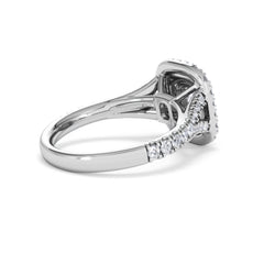 Anastasia GIA Diamond Halo Engagement Ring in Platinum 1.45ct G/VS2