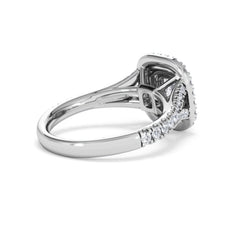 Anastasia GIA Diamond Halo Engagement Ring in Platinum 1.45ct G/VS2