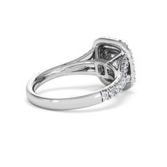 Anastasia GIA Diamond Halo Engagement Ring in Platinum 1.45ct G/VS2