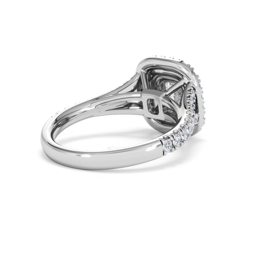 Anastasia GIA Diamond Halo Engagement Ring in Platinum 1.45ct G/VS2