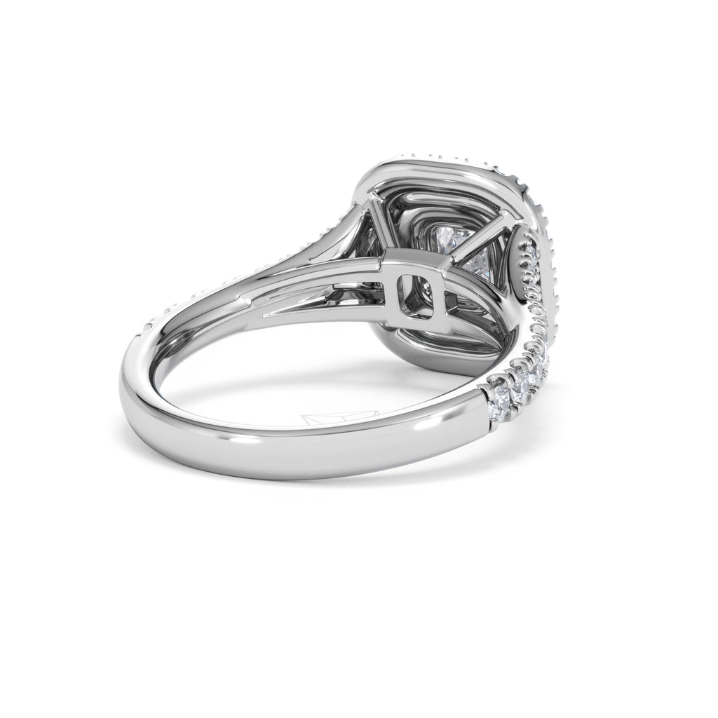 Anastasia GIA Diamond Halo Engagement Ring in Platinum 1.45ct G/VS2