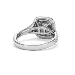 Anastasia GIA Diamond Halo Engagement Ring in Platinum 1.45ct G/VS2