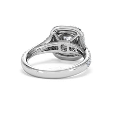 Anastasia GIA Diamond Halo Engagement Ring in Platinum 1.45ct G/VS2